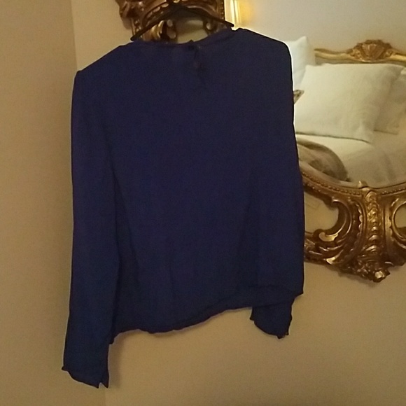asos blue bow top us8 - Picture 2 of 2